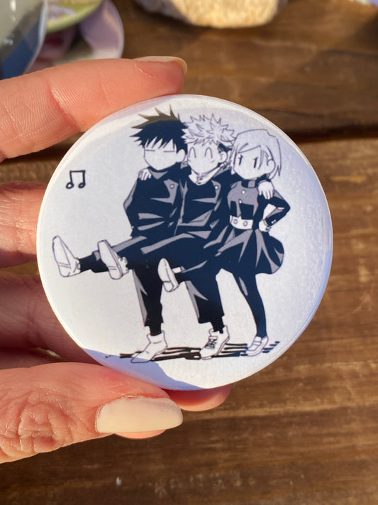 Jjk anime button pin