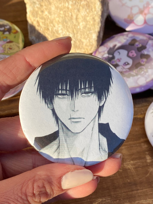 Toji anime button pin