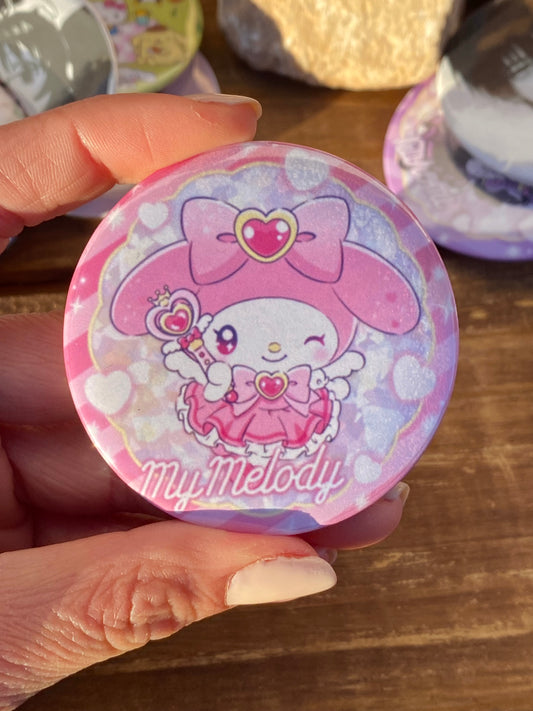 My Melody sanrio button pin