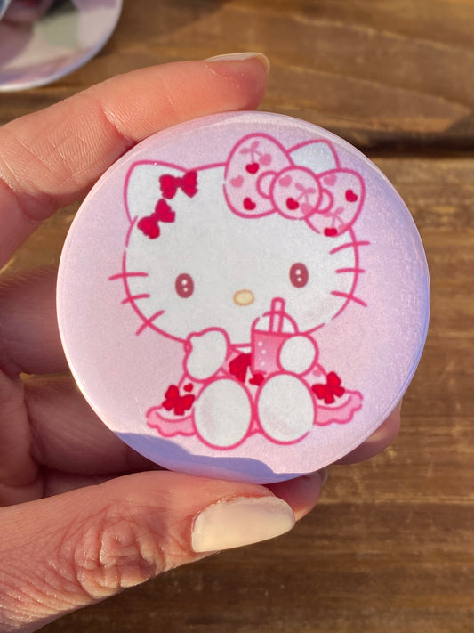 Hello Kitty pink sanrio button pin