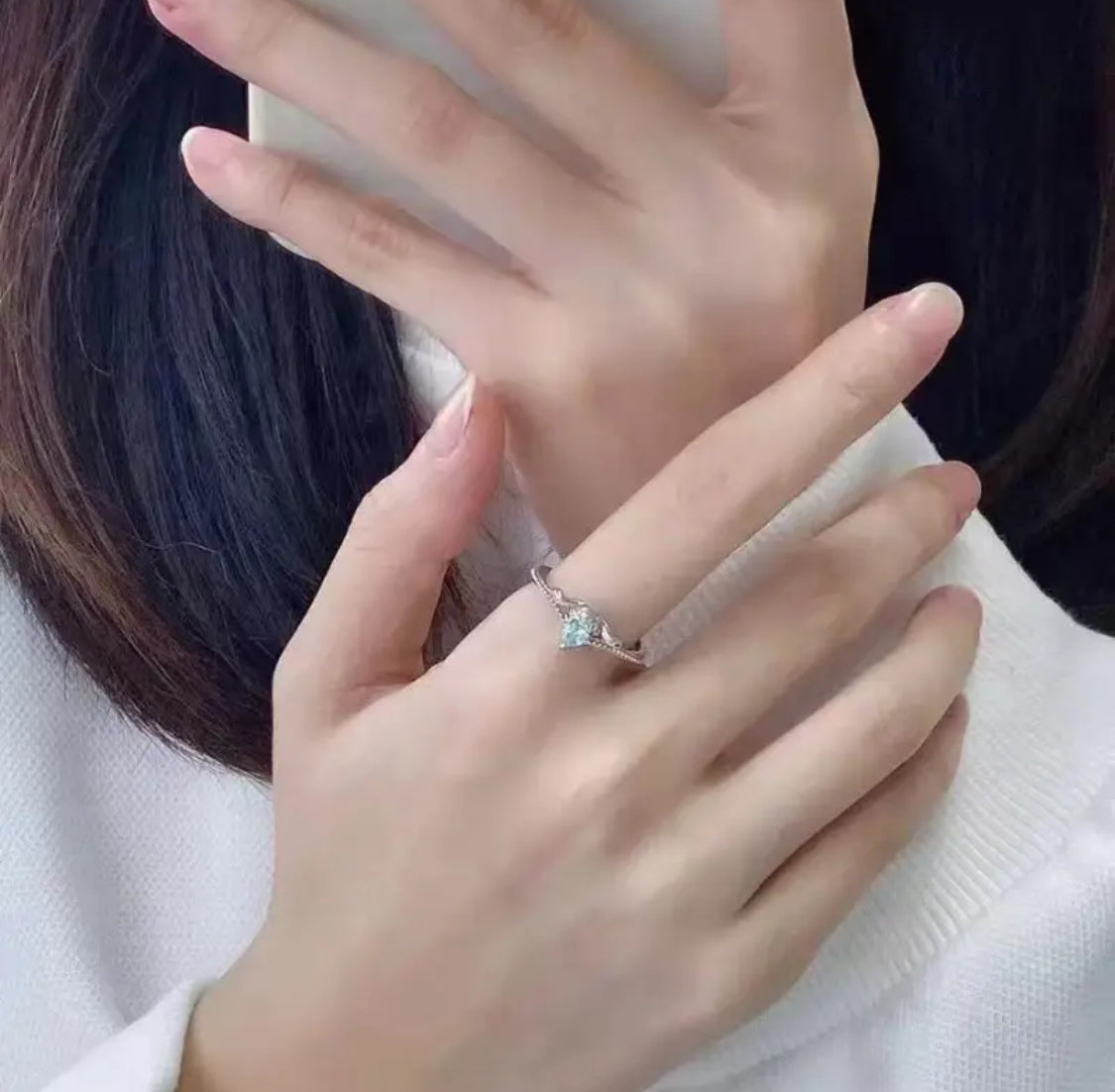 Sanrio silver Cinnamoroll ring