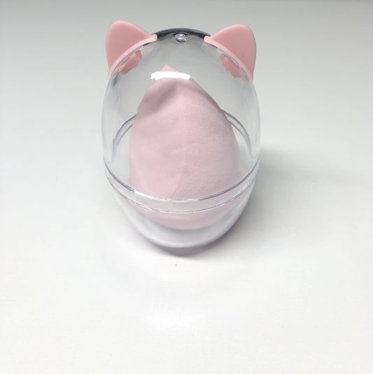 Kitty Sponge Holder with Makeup Sponge